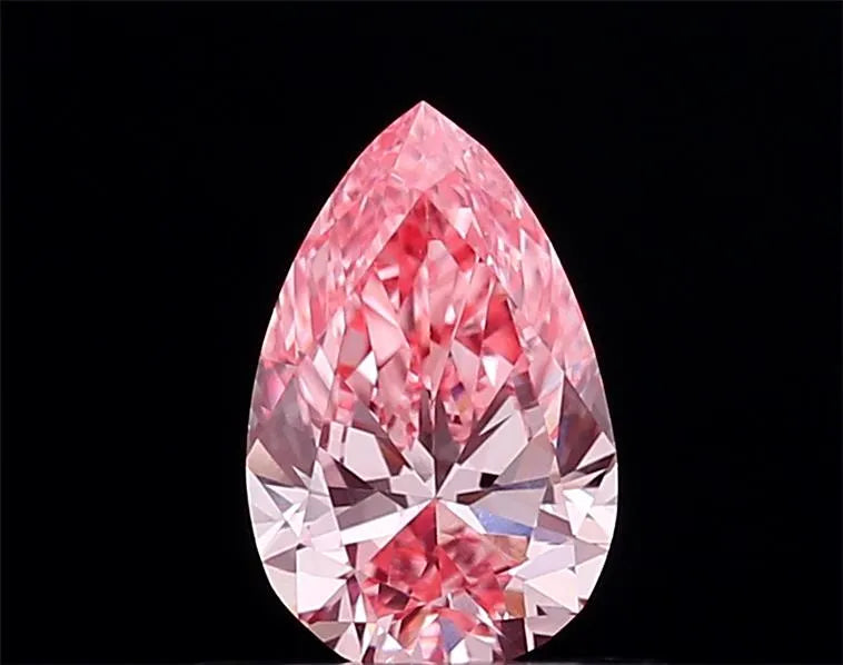 0.54ct Pear Lab Grown Diamond (Colour Fancy Vivid Pink, Clarity VS1, IGI Certified)