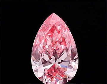 0.54ct Pear Lab Grown Diamond (Colour Fancy Vivid Pink, Clarity VS1, IGI Certified)