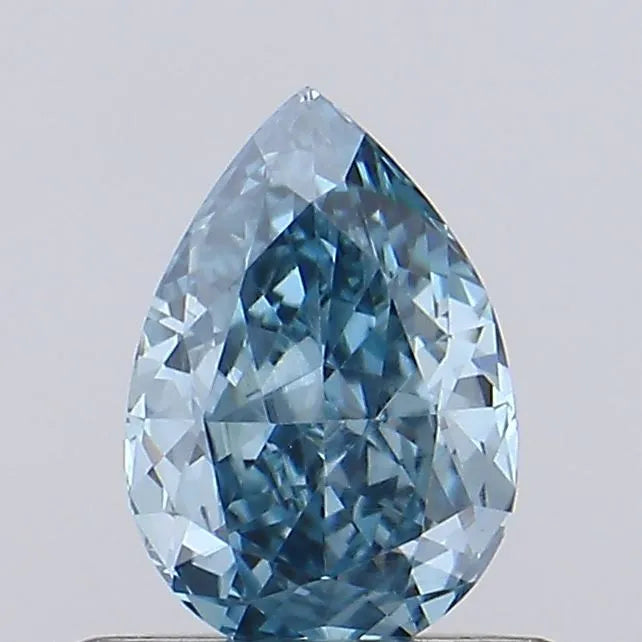 0.56ct Pear Lab Grown Diamond (Colour Fancy Vivid Blue, Clarity VVS2, IGI Certified)