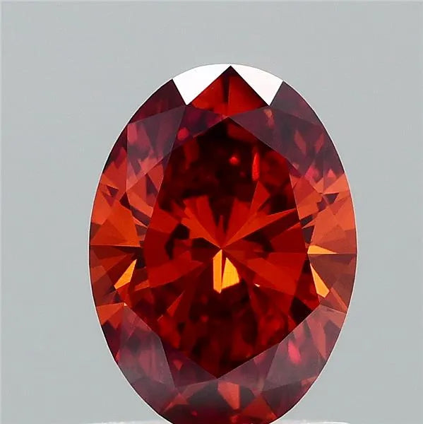 1.00ct Oval Lab Grown Diamond (Colour Fancy Vivid Orange, Clarity VVS2, IGI Certified)