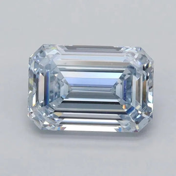 1.02ct Emerald Lab Grown Diamond (Colour Fancy Light Blue, Clarity VVS2, IGI Certified)