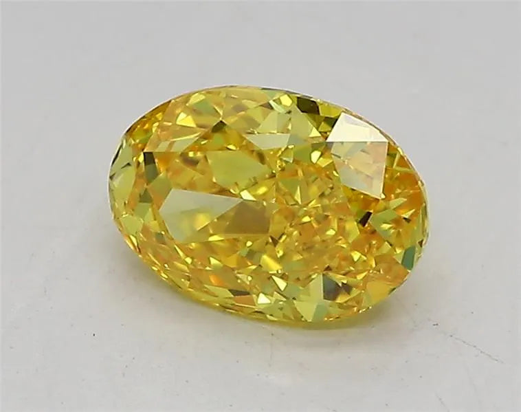 1.05ct Oval Lab Grown Diamond (Colour Fancy Vivid Yellow, Clarity VVS1, IGI Certified)
