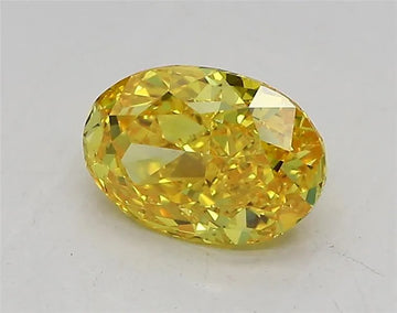 1.05ct Oval Lab Grown Diamond (Colour Fancy Vivid Yellow, Clarity VVS1, IGI Certified)