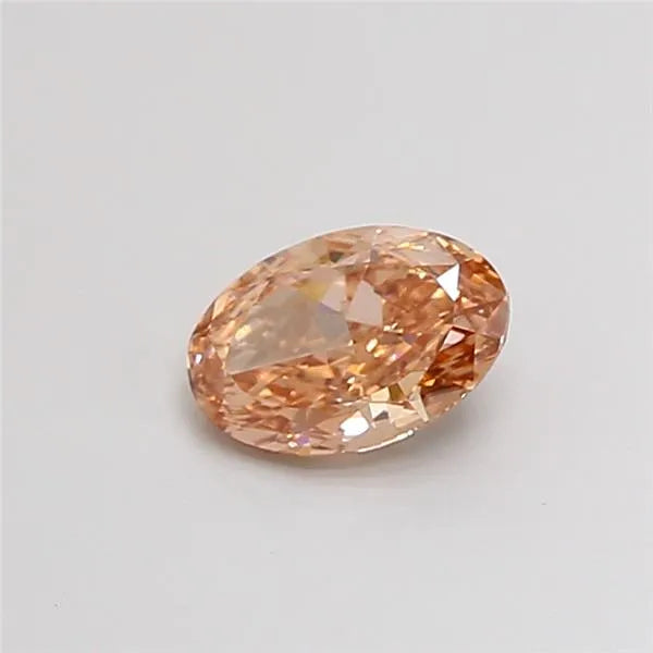 1.15ct Oval Lab Grown Diamond (Colour Fancy Light Brown, Clarity VVS2, IGI Certified)