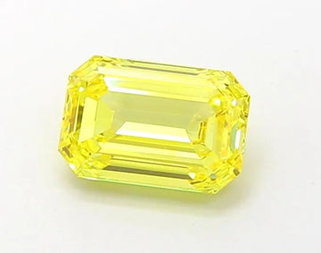 1.21ct Emerald Lab Grown Diamond (Colour Fancy Vivid Yellow, Clarity VVS2, IGI Certified)