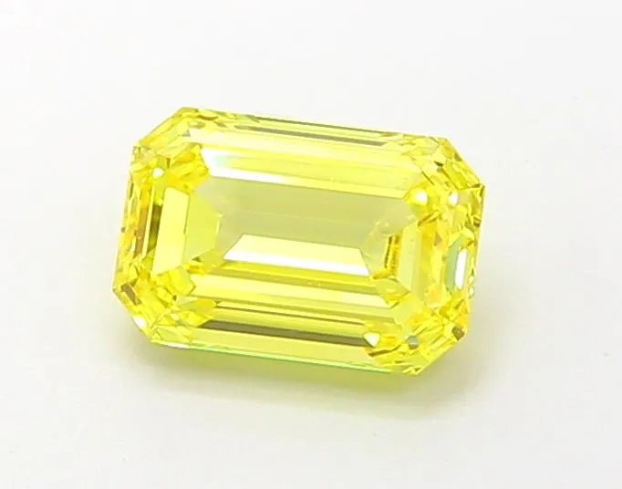 1.21ct Emerald Lab Grown Diamond (Colour Fancy Vivid Yellow, Clarity VVS2, IGI Certified)