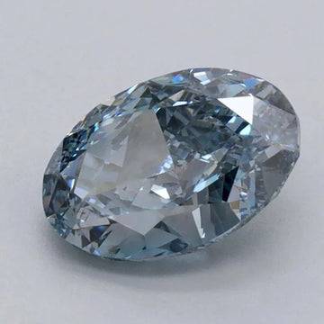 1.59ct Oval Lab Grown Diamond (Colour Fancy Vivid Blue, Clarity VS2, IGI Certified)
