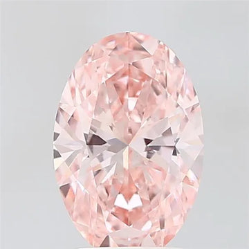 2.41ct Oval Lab Grown Diamond (Colour Fancy Vivid Pink, Clarity VS1, IGI Certified)