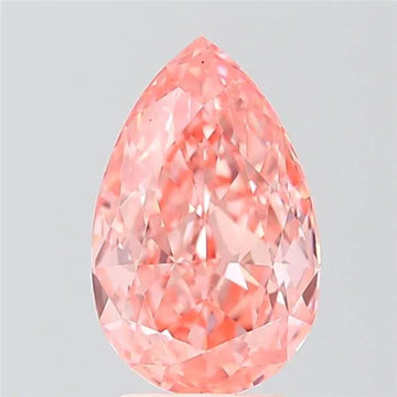 2.70ct Pear Lab Grown Diamond (Colour Fancy Vivid Pink, Clarity VVS2, IGI Certified)