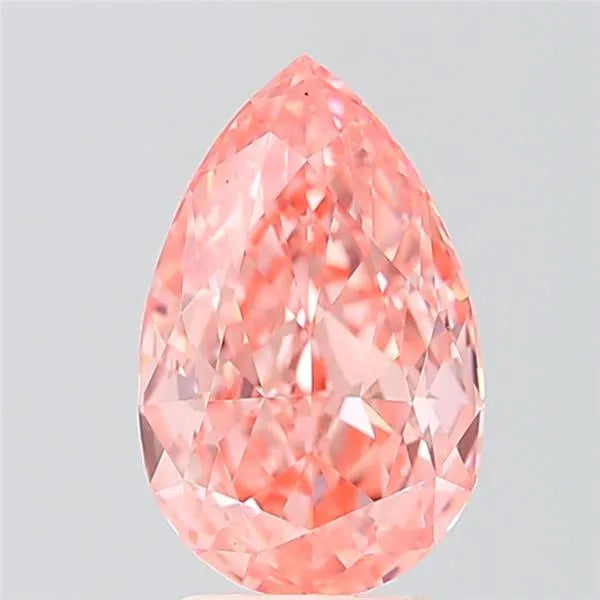 2.70ct Pear Lab Grown Diamond (Colour Fancy Vivid Pink, Clarity VVS2, IGI Certified)