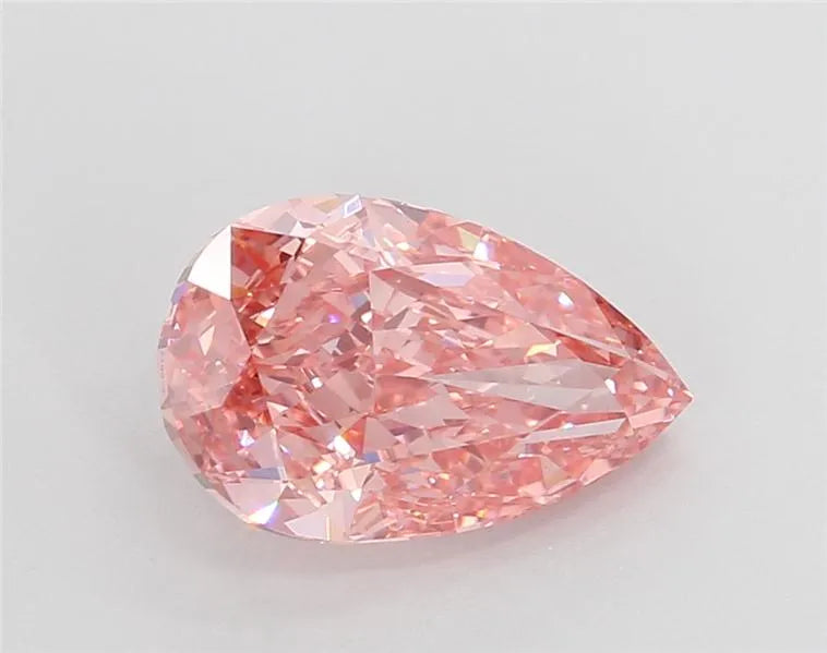 2.71ct Pear Lab Grown Diamond (Colour Fancy Vivid Pink, Clarity VS1, IGI Certified)