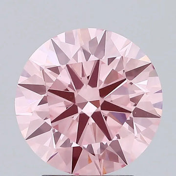 2.87ct Round Lab Grown Diamond (Colour Fancy Intense Pink, Clarity VS1, Cut ID, IGI Certified)