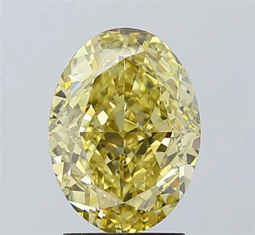 3.03ct Oval Lab Grown Diamond (Colour Fancy Yellow, Clarity VS1, IGI Certified)