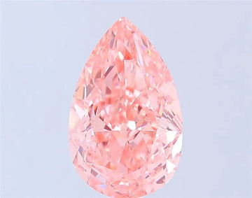 3.06ct Pear Lab Grown Diamond (Colour Fancy Vivid Pink, Clarity VS1, IGI Certified)