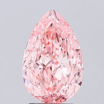 3.10ct Pear Lab Grown Diamond (Colour Fancy Vivid Pink, Clarity VVS2, IGI Certified)
