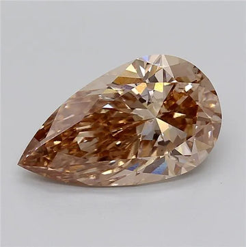 4.00ct Pear Lab Grown Diamond (Colour Fancy Brown, Clarity VS2, IGI Certified)
