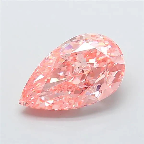 4.00ct Pear Lab Grown Diamond (Colour Fancy Vivid Pink, Clarity VVS2, IGI Certified)