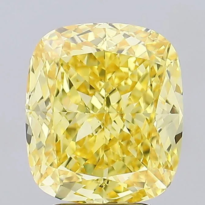 4.01ct Cushion modified Lab Grown Diamond (Colour Fancy Intense Yellow, Clarity VVS2, IGI Certified)