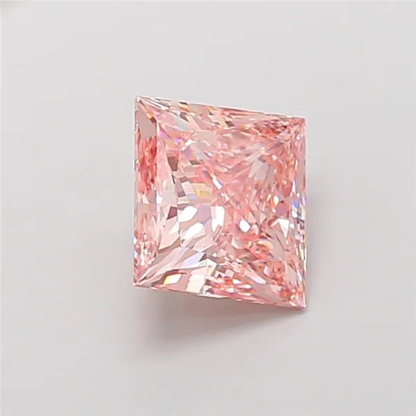 4.04ct Princess Lab Grown Diamond (Colour Fancy Intense Pink, Clarity VS1, IGI Certified)