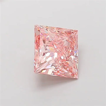 4.04ct Princess Lab Grown Diamond (Colour Fancy Intense Pink, Clarity VS1, IGI Certified)