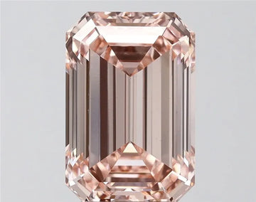 4.06ct Emerald Lab Grown Diamond (Colour Fancy Vivid Pink, Clarity VS1, IGI Certified)
