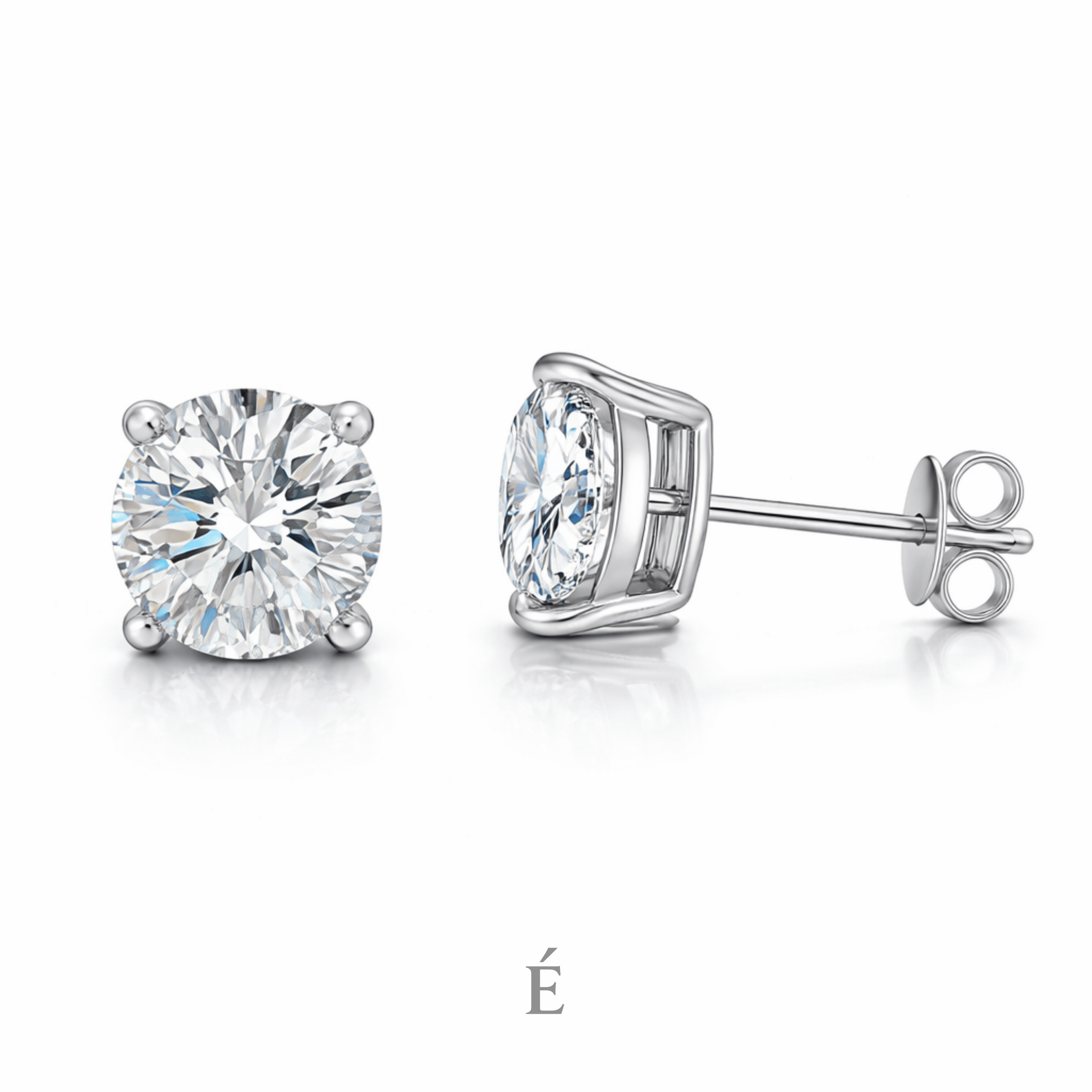 14K Gold, IGI Certified Diamond Stud Earrings