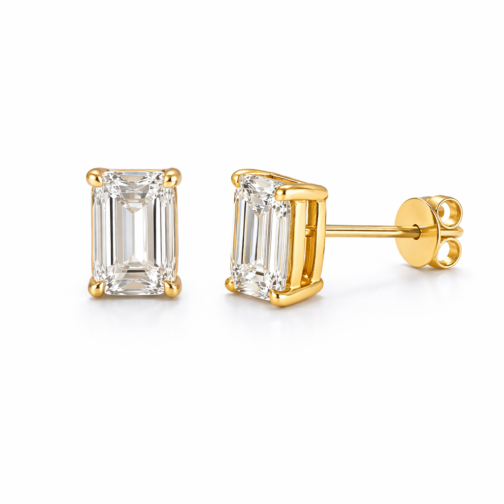 14K Gold, IGI Certified Diamond Stud Earrings