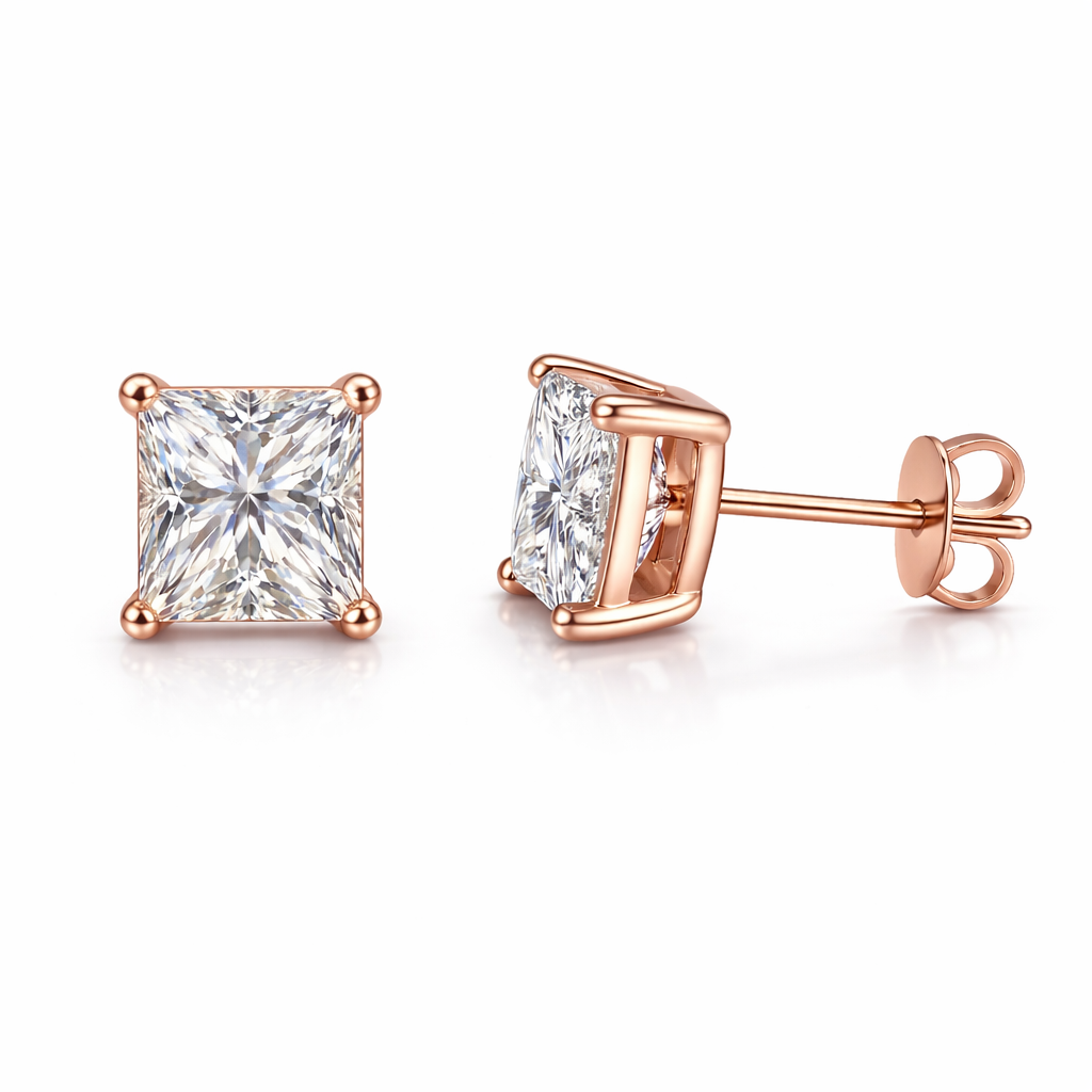 14K Gold, IGI Certified Diamond Stud Earrings