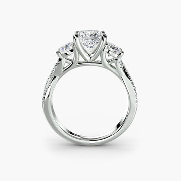 Three-Stone with Pavé Band 2