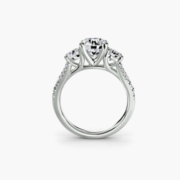 Three-Stone with Pavé Band 3