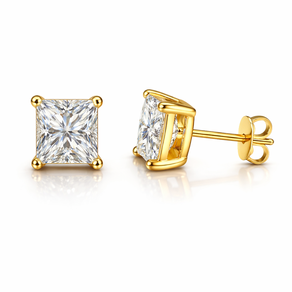 14K Gold, IGI Certified Diamond Stud Earrings