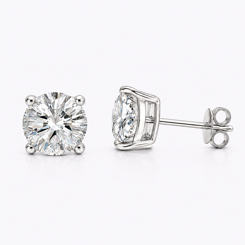 14k IGI Diamond Earrings 