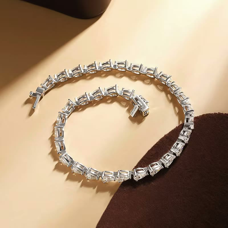 Pear Moissanite Tennis Bracelet – Blanche, styled
