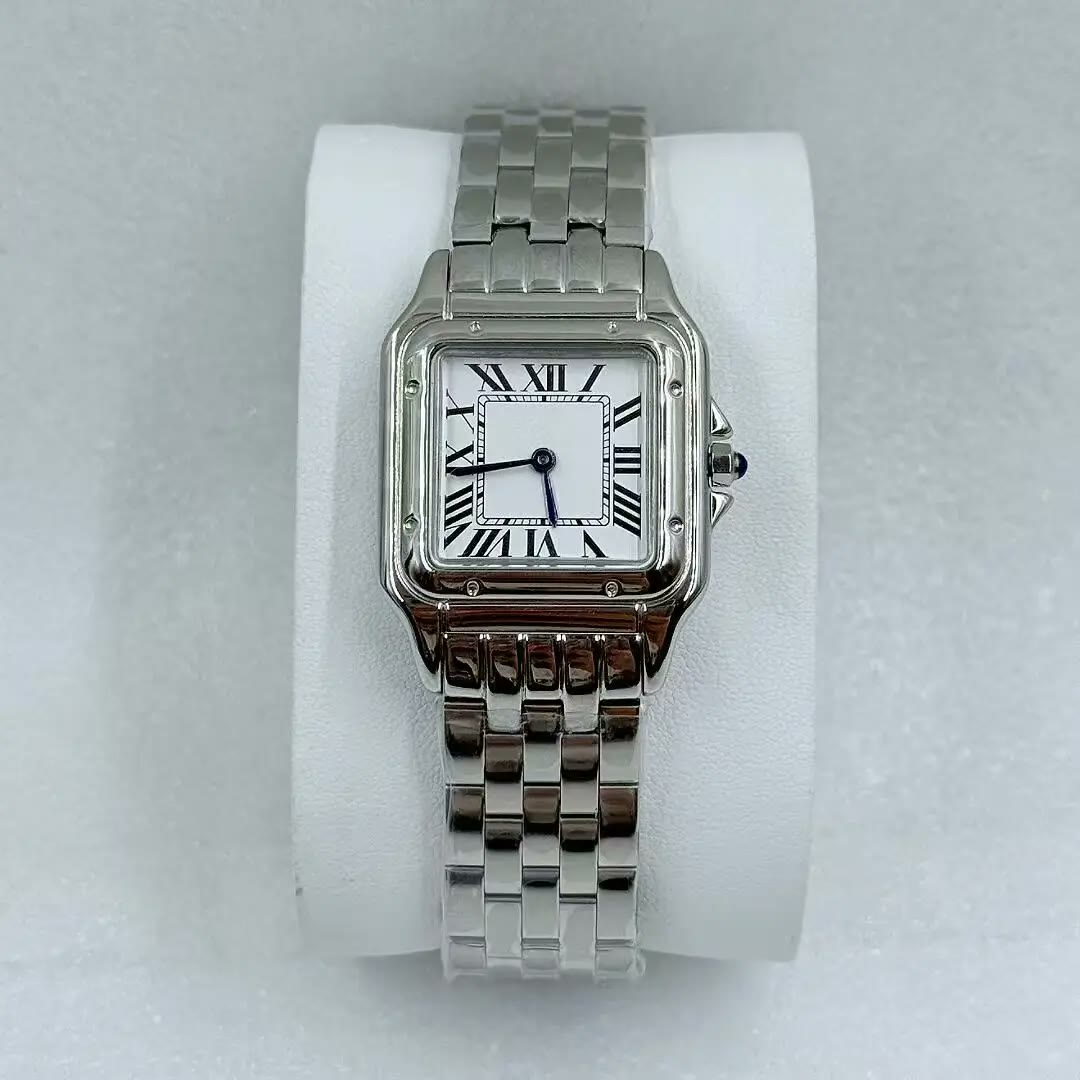 Square Stainless Steel Link Watch – Joséphine, Steel · White Dial